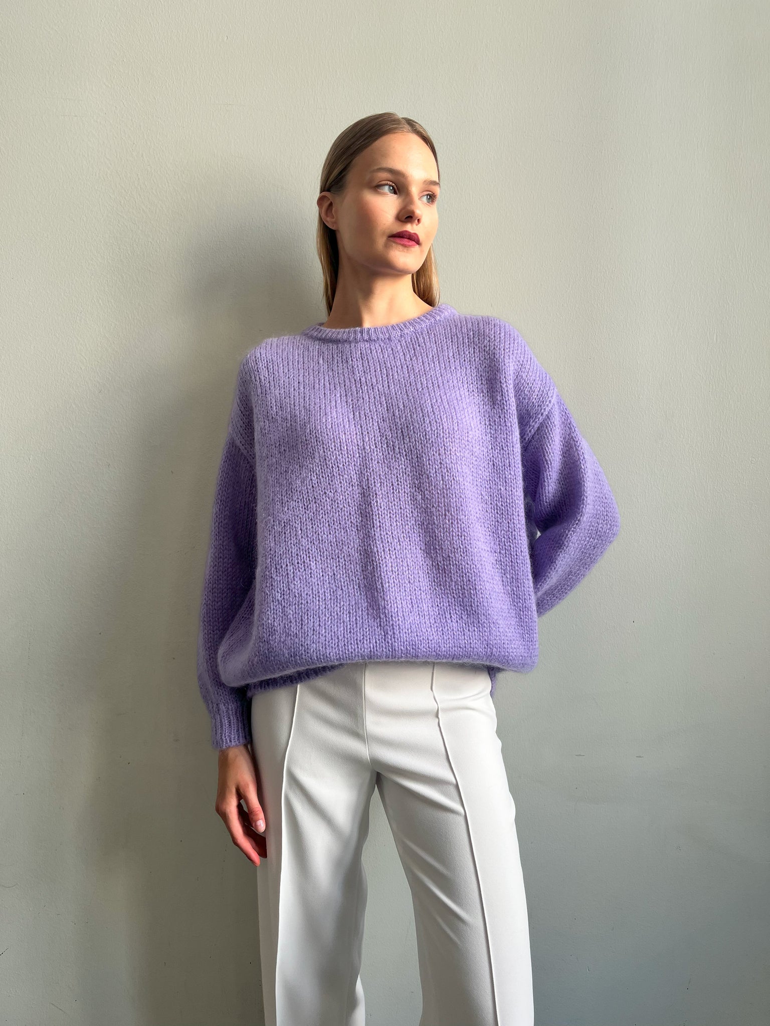 INDIGO KNITTED SWEATER  -  Lavender