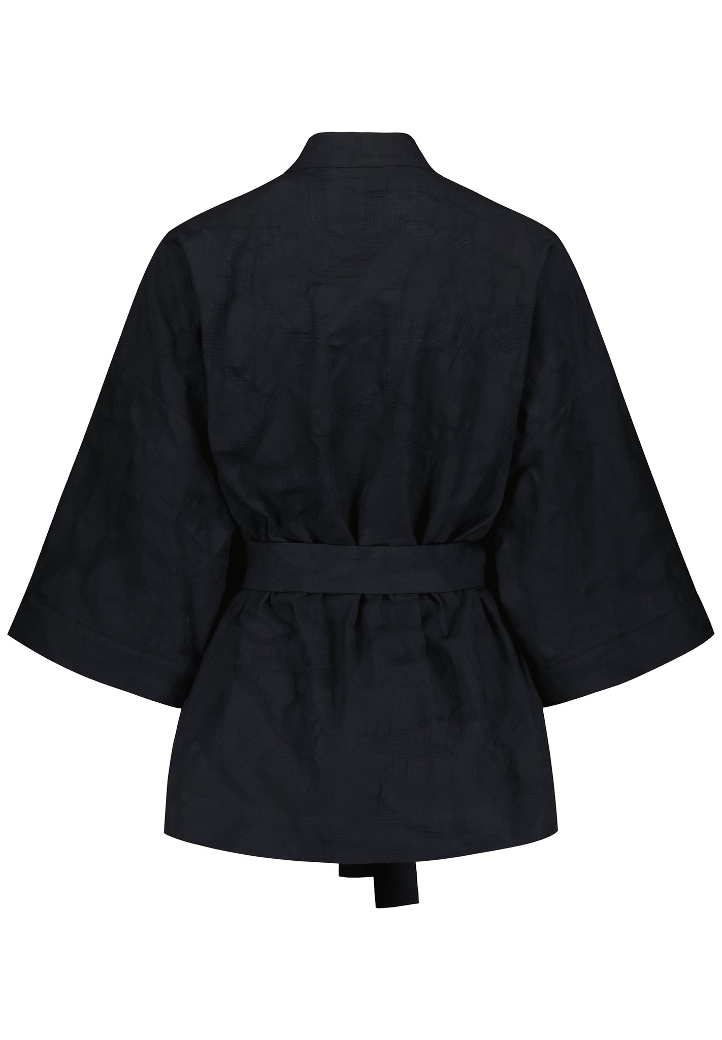 CYRUS SHORT BOXY JACKET -  Midnight blue punched cotton