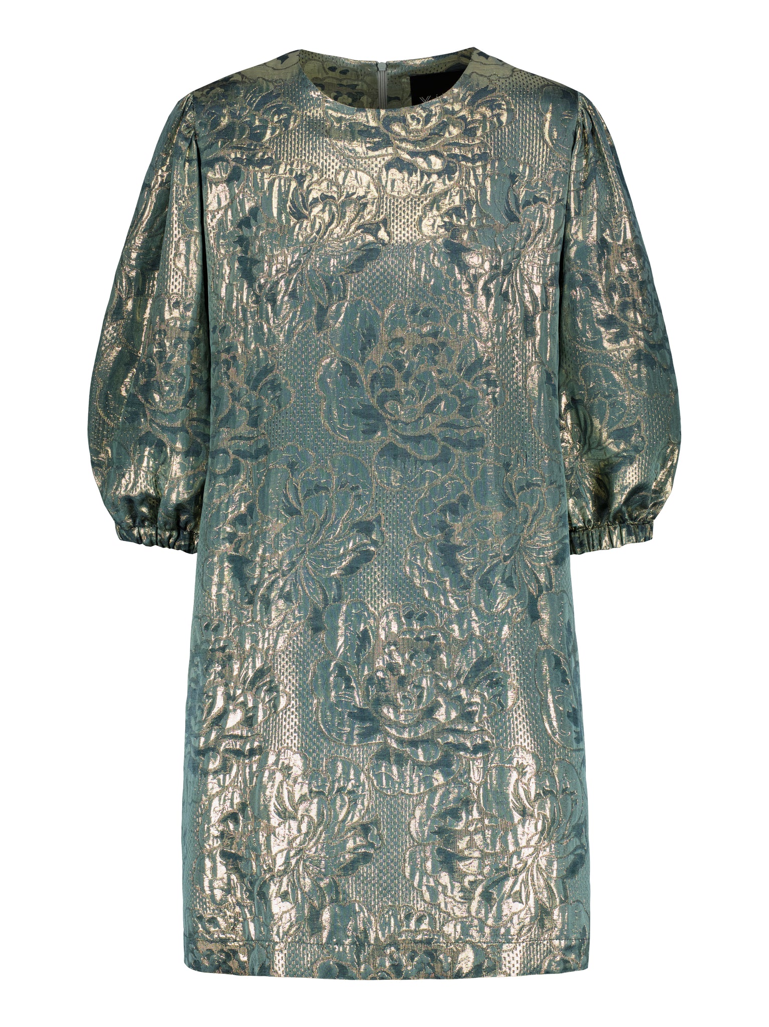 CELYN SHORT DRESS - Metallic green