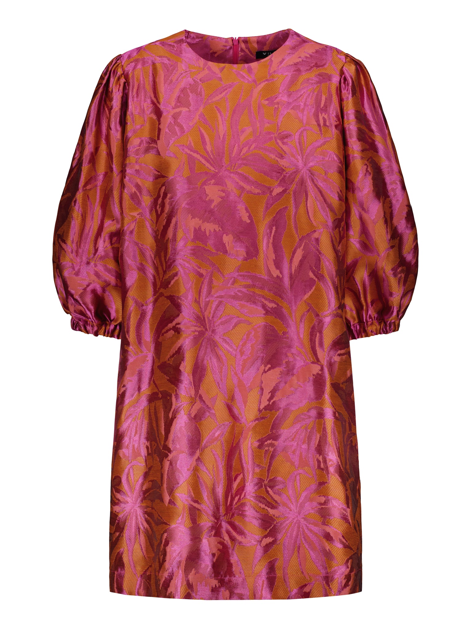 CELYN SHORT DRESS - Pink orange florals