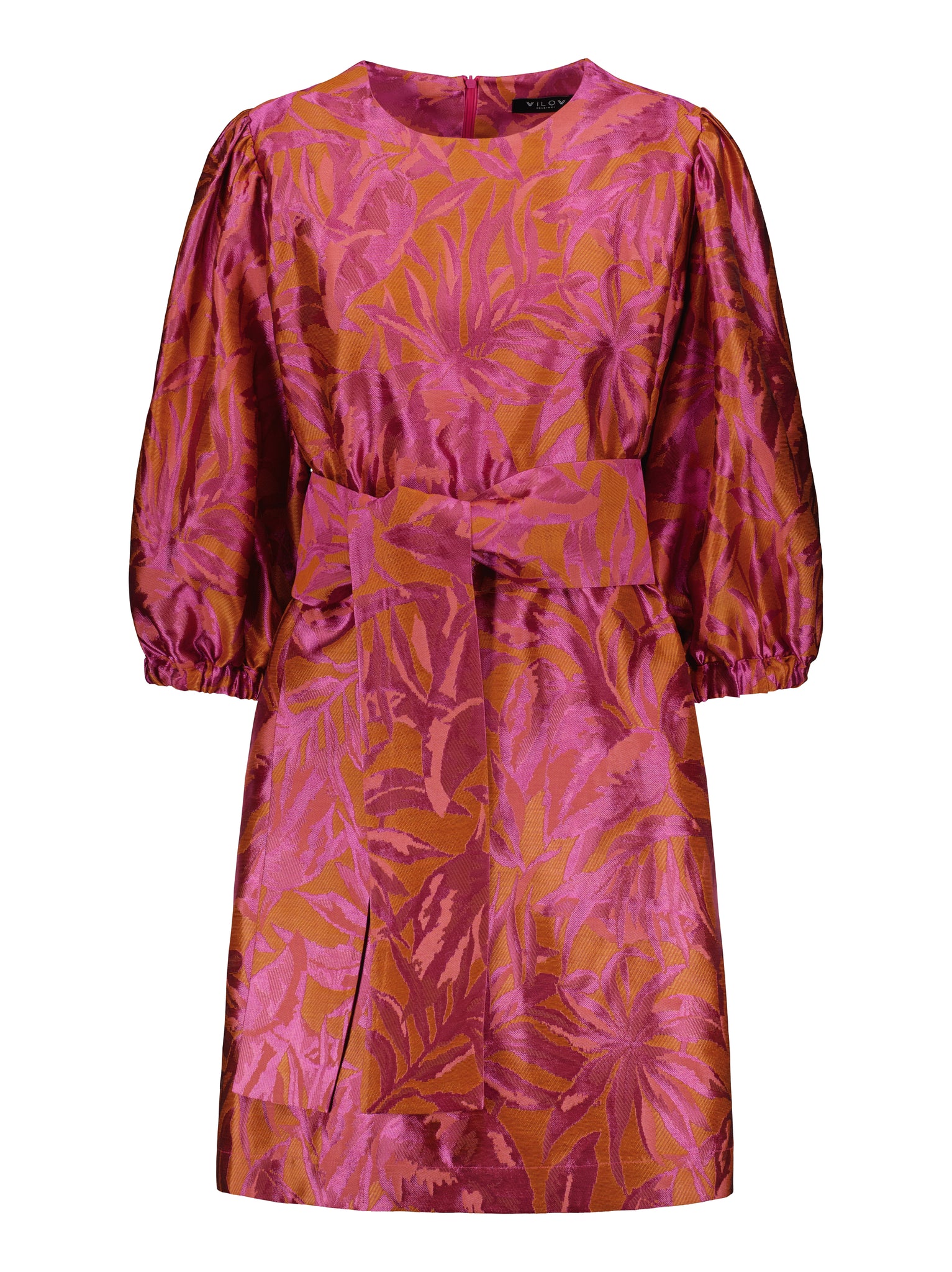 CELYN SHORT DRESS - Pink orange florals