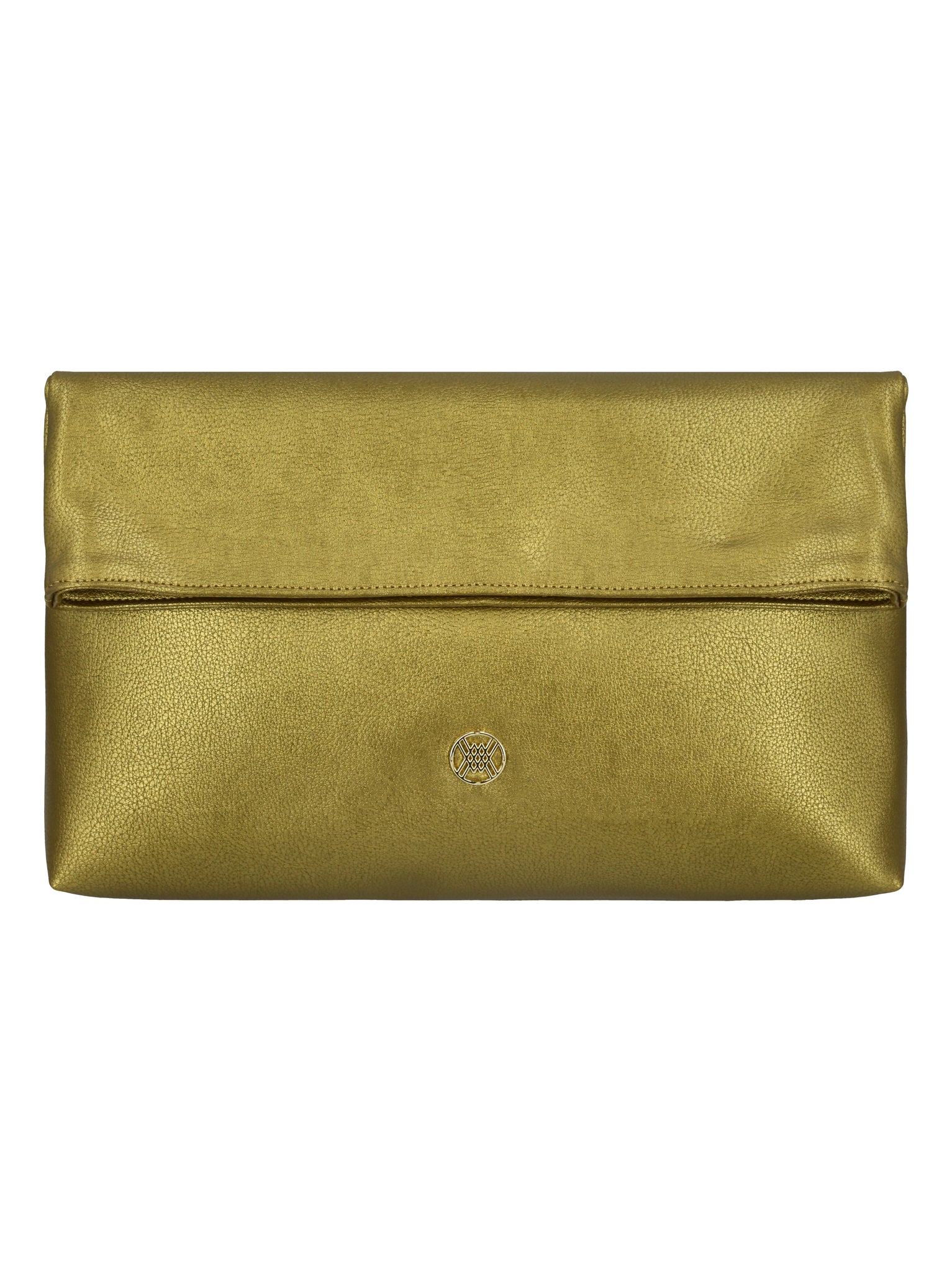 DARIO vegan leather clutch bag - Metallic gold