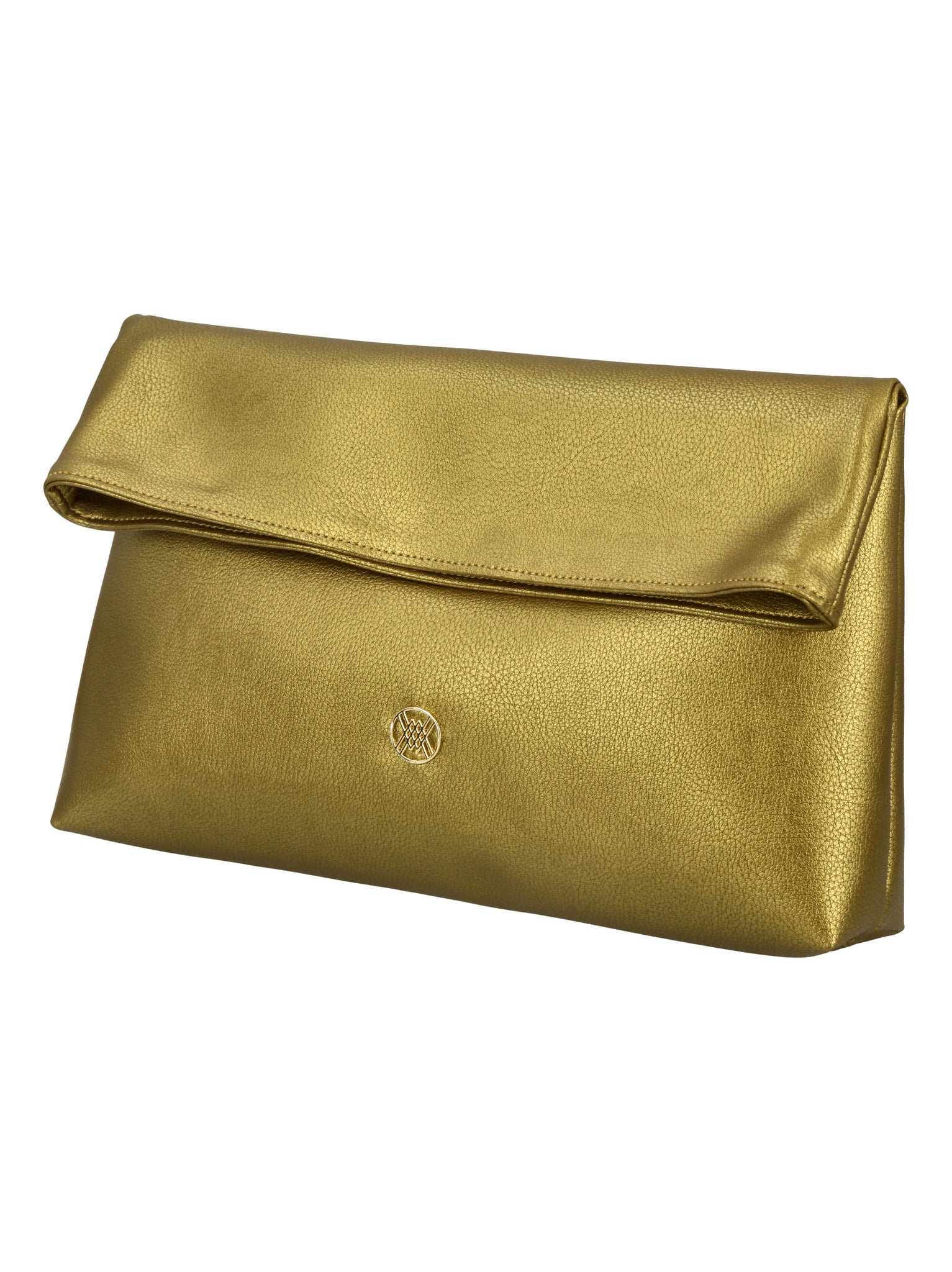 DARIO vegan leather clutch bag - Metallic gold