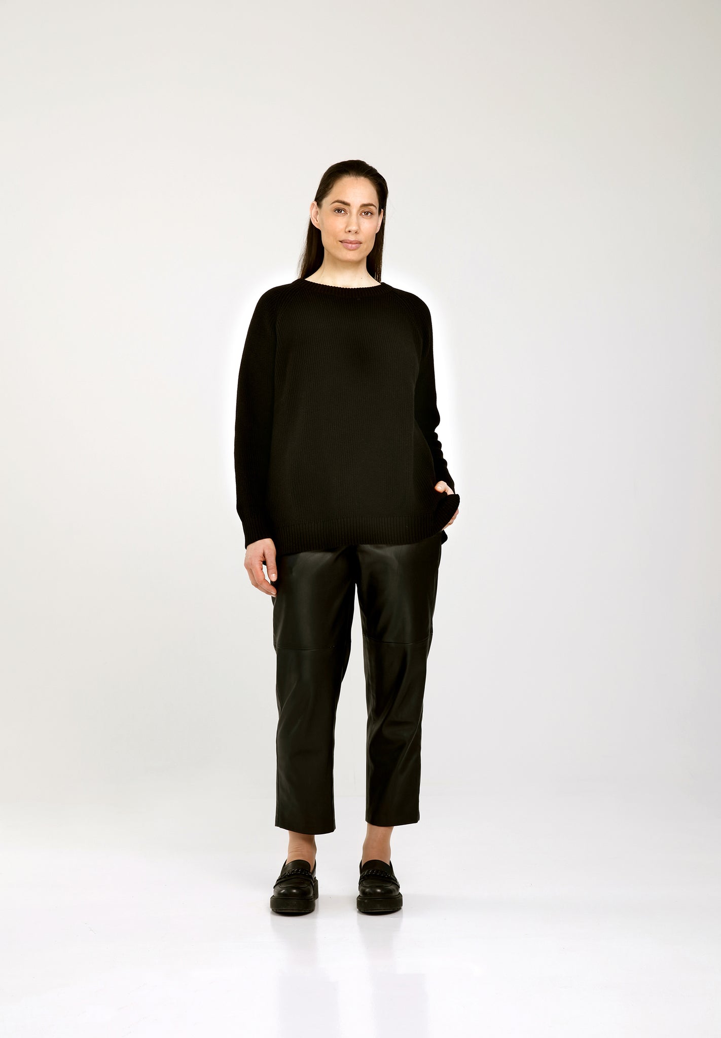 JAMISON KNITTED SWEATER  -  Black