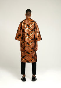 ASTORIA KIMONO WRAP JACKET -  Black copper florals - Rentals