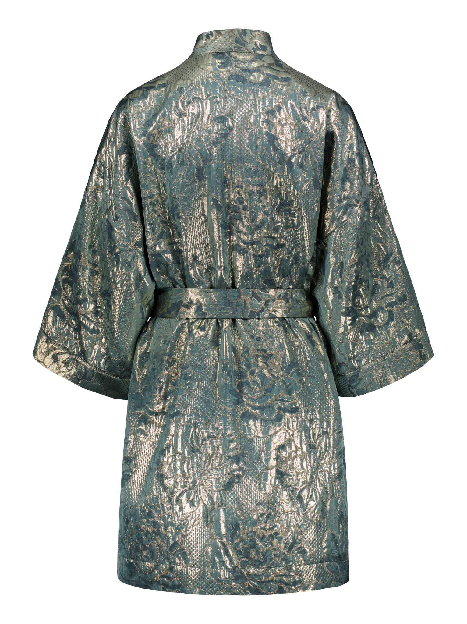 BAKER KIMONO WRAP JACKET - Metallic green