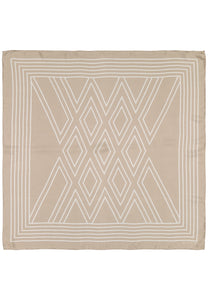 KINGS SILK SCARF - Ecru
