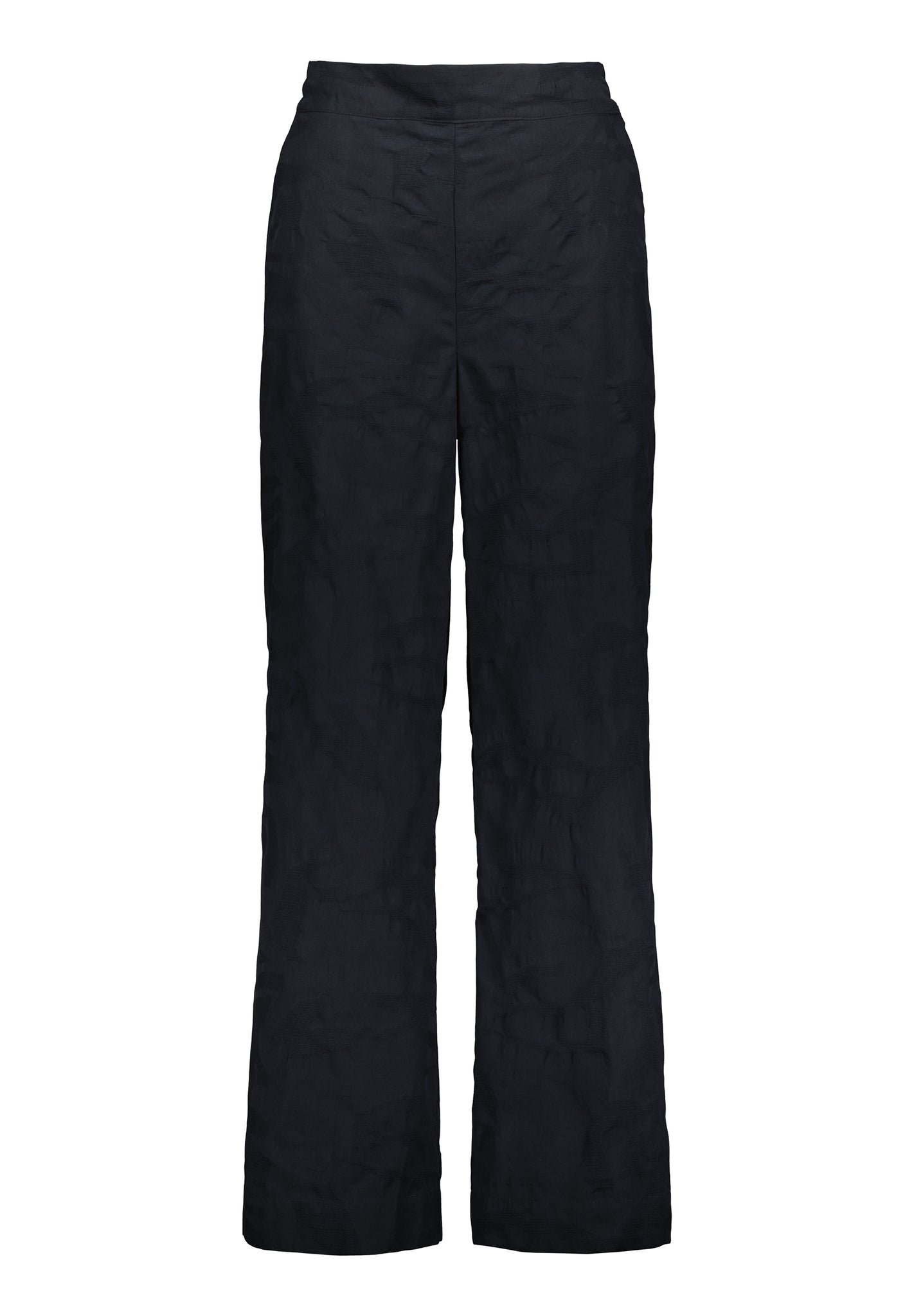 SCRIPPS LOOSE FIT PANTS -  Midnight blue punched cotton