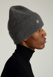 BERING CASHMERE BEANIE - Grey melange